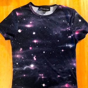 Club Kid 90s COSMIC polyester Galaxy Top!